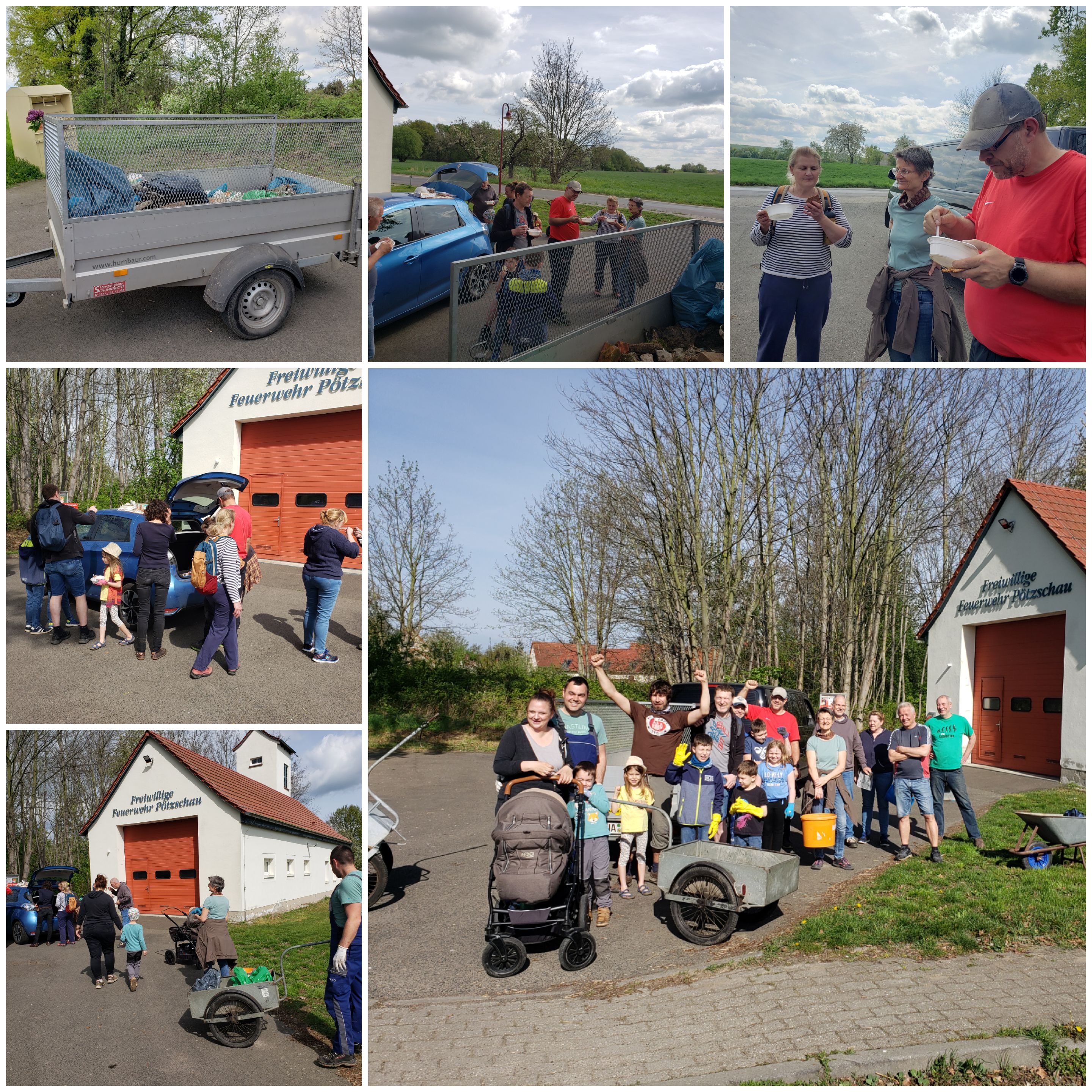 Circa 50 fleißige Hände befreiten Wiesen, Wege und Gebüsch von achtlos weggeworfenem Müll.
